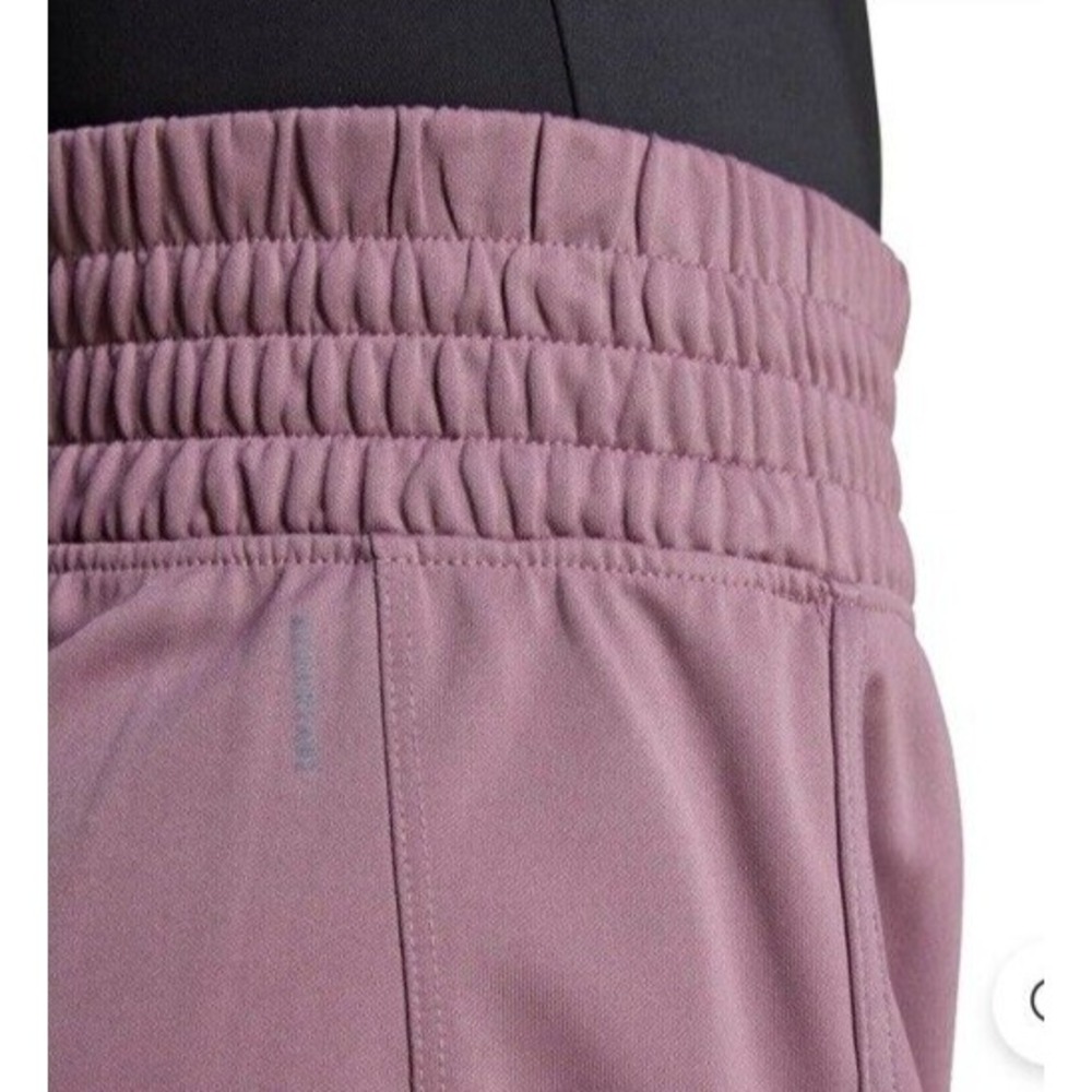 Adidas Womens Pacer 3 Stripes Knit High Shorts 3" Inseam Purple Plus Sz 2X NEW - Picture 3 of 9